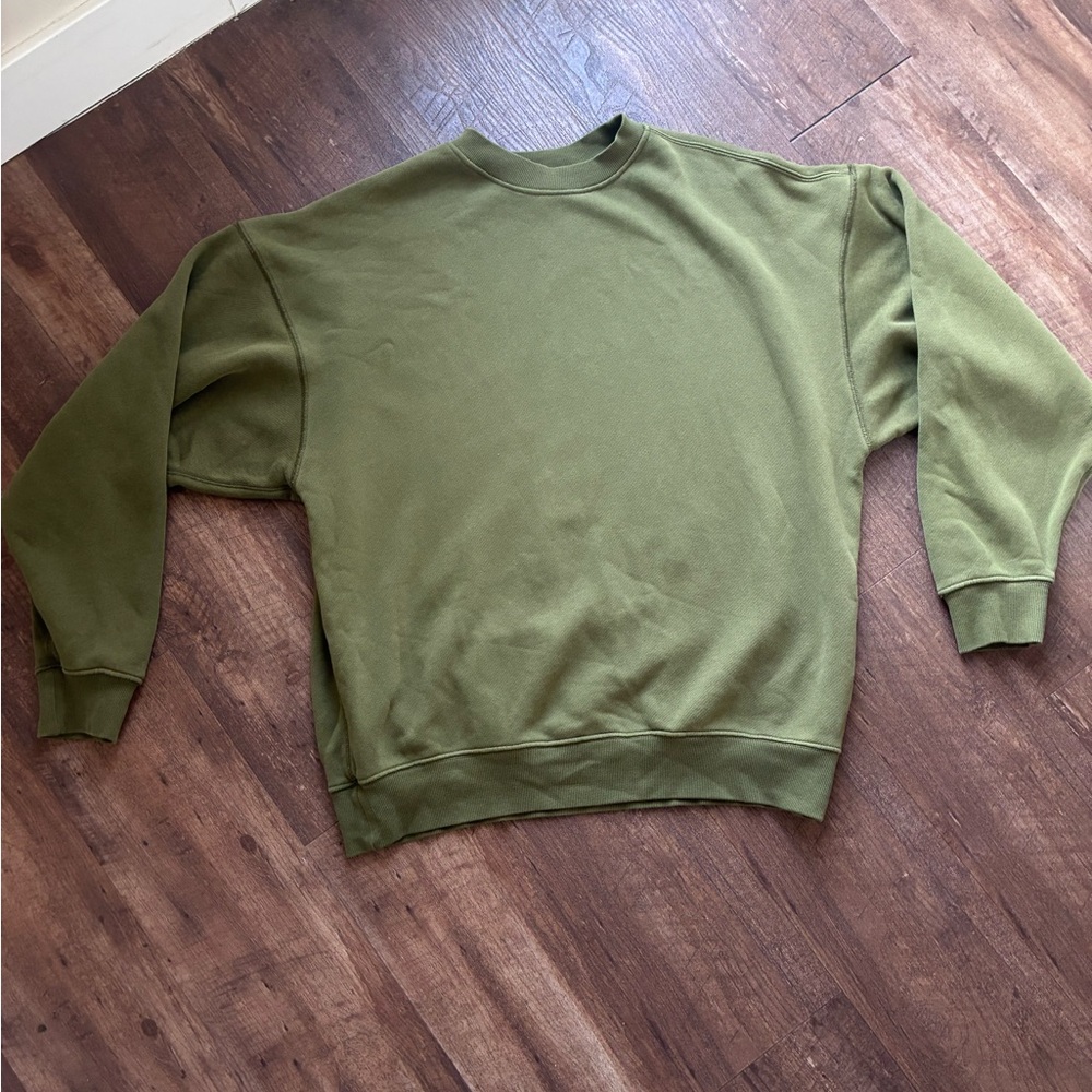 Elwood Olive Green Sweatshirt - 100% cotton